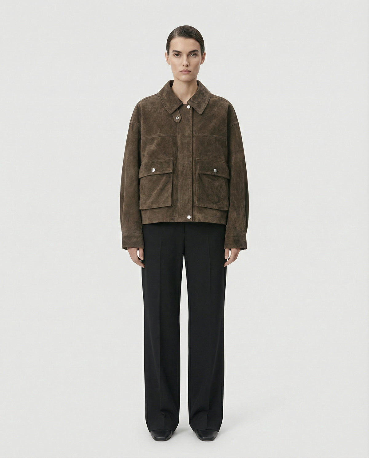 Vintage Suede Utility Jacket