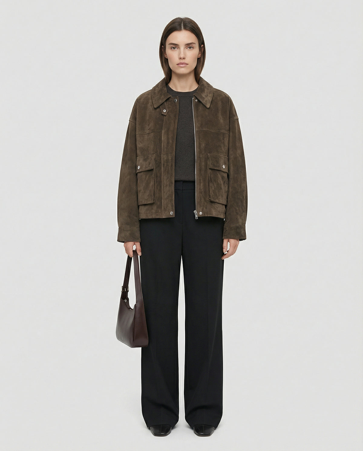Vintage Suede Utility Jacket
