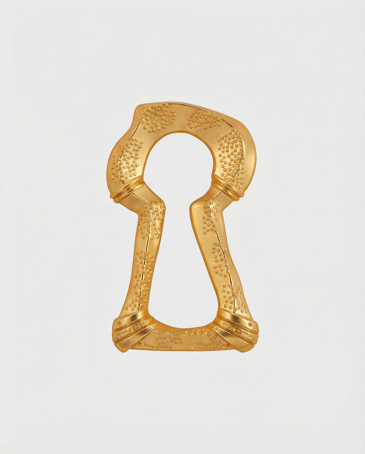Sculpted Keyhole Brooch