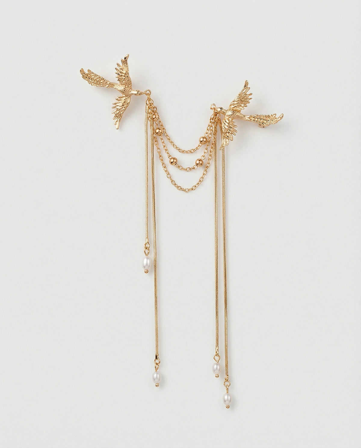 Twin Phoenix Chain Brooch