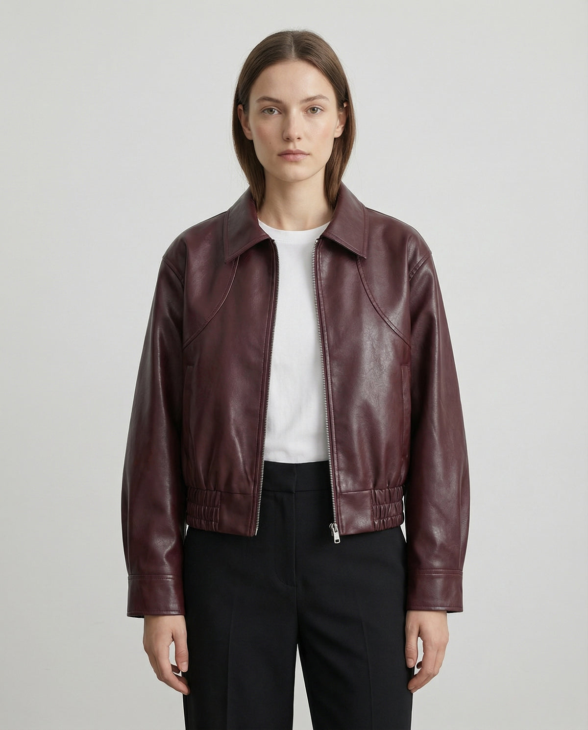 Bordeaux Cropped Jacket