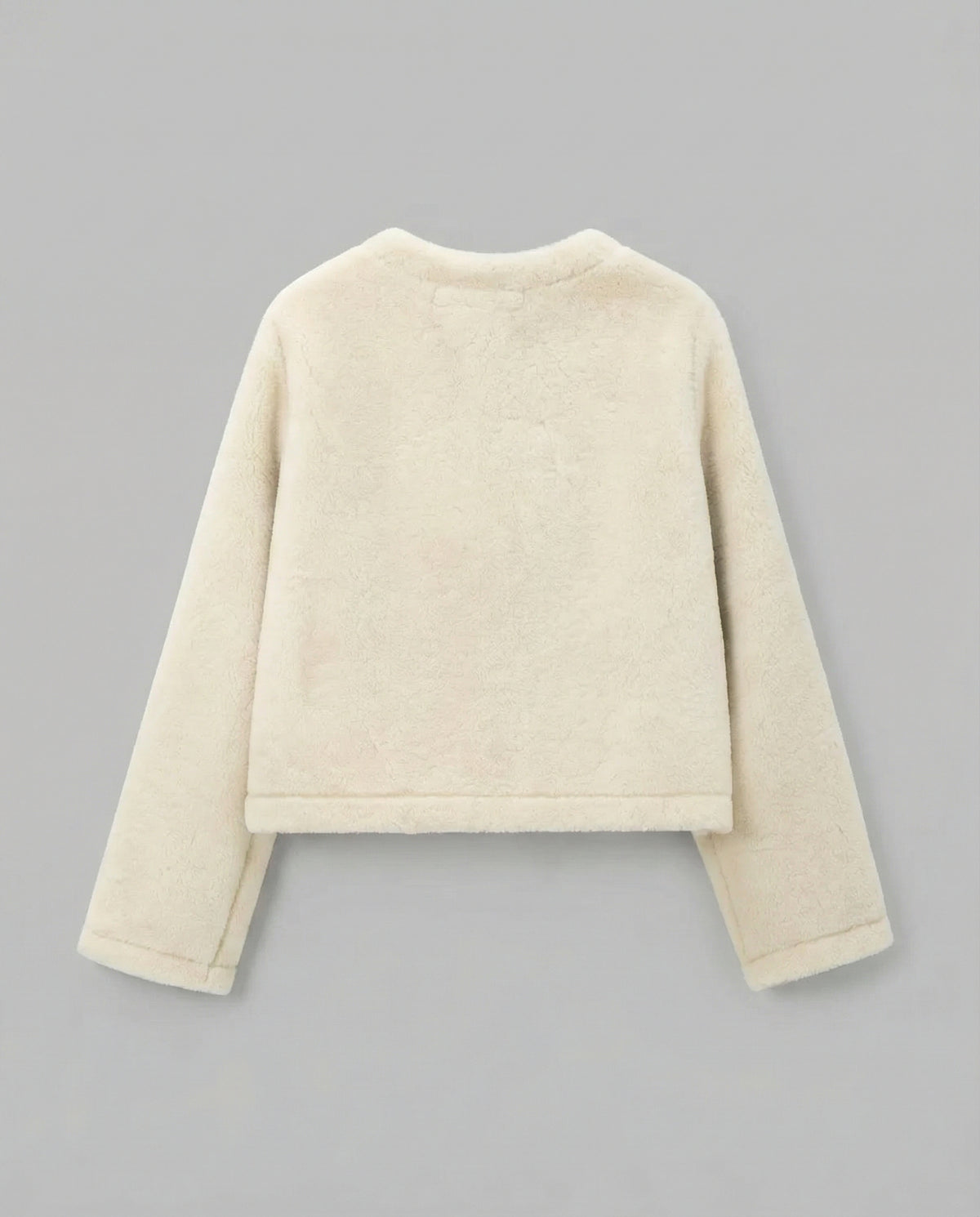 Ivory Toggle Shearling Jacket