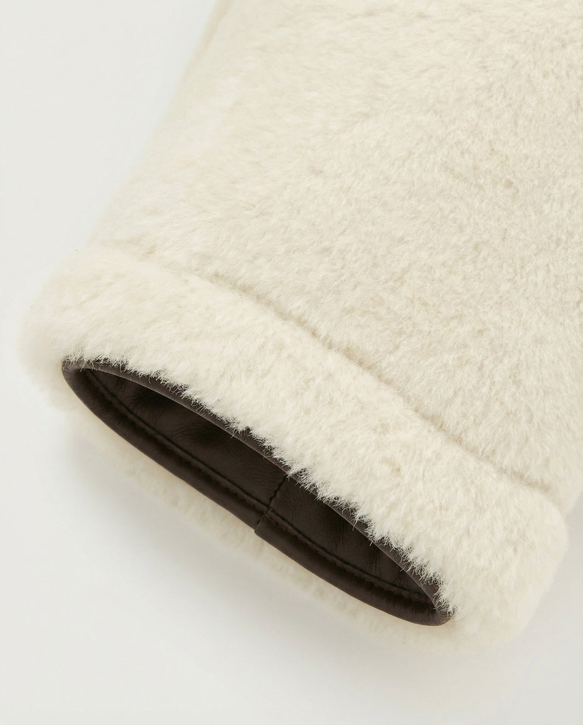 Ivory Toggle Shearling Jacket