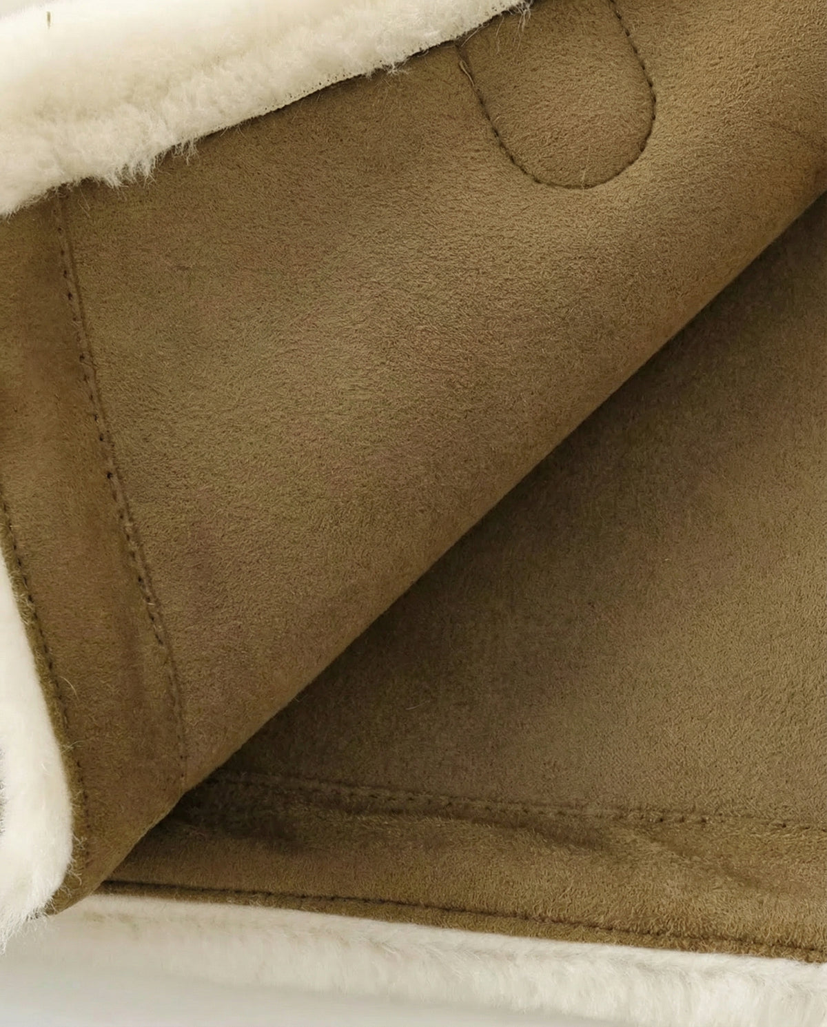 Ivory Toggle Shearling Jacket