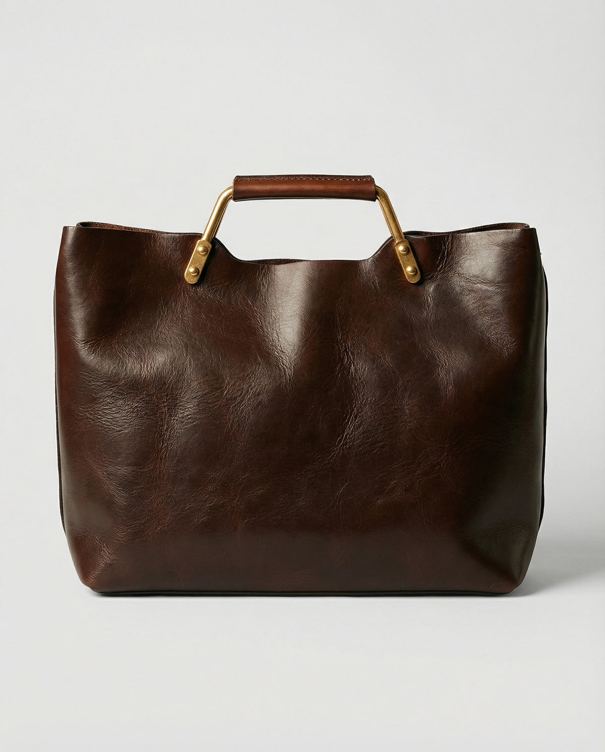 Structured Metal-Handle Tote