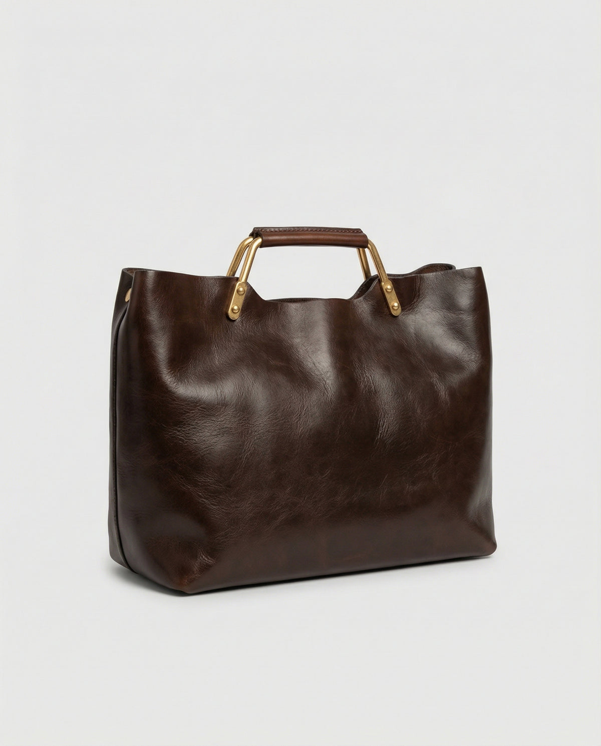 Structured Metal-Handle Tote