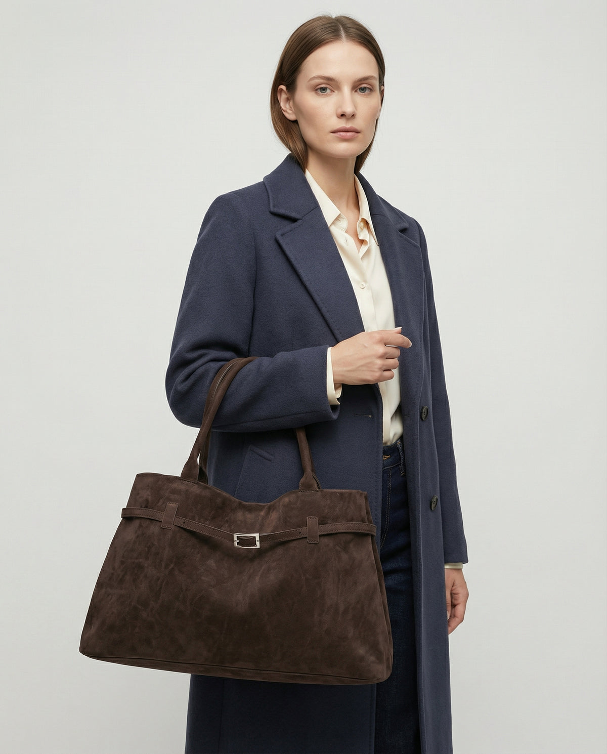 Heritage Buckle Leather Tote