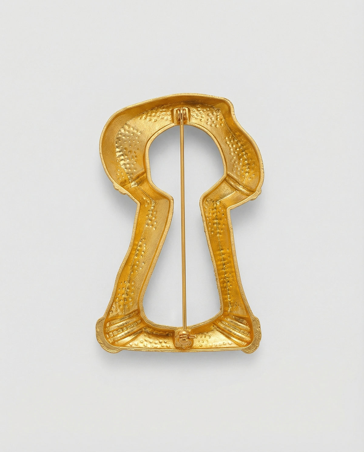 Sculpted Keyhole Brooch