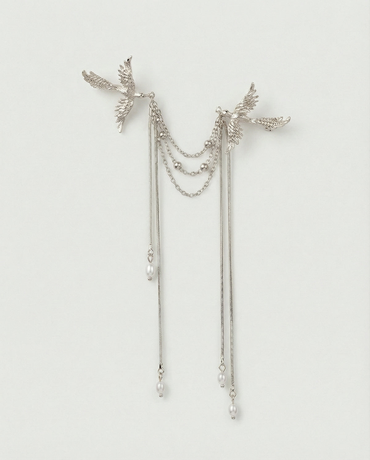 Twin Phoenix Chain Brooch
