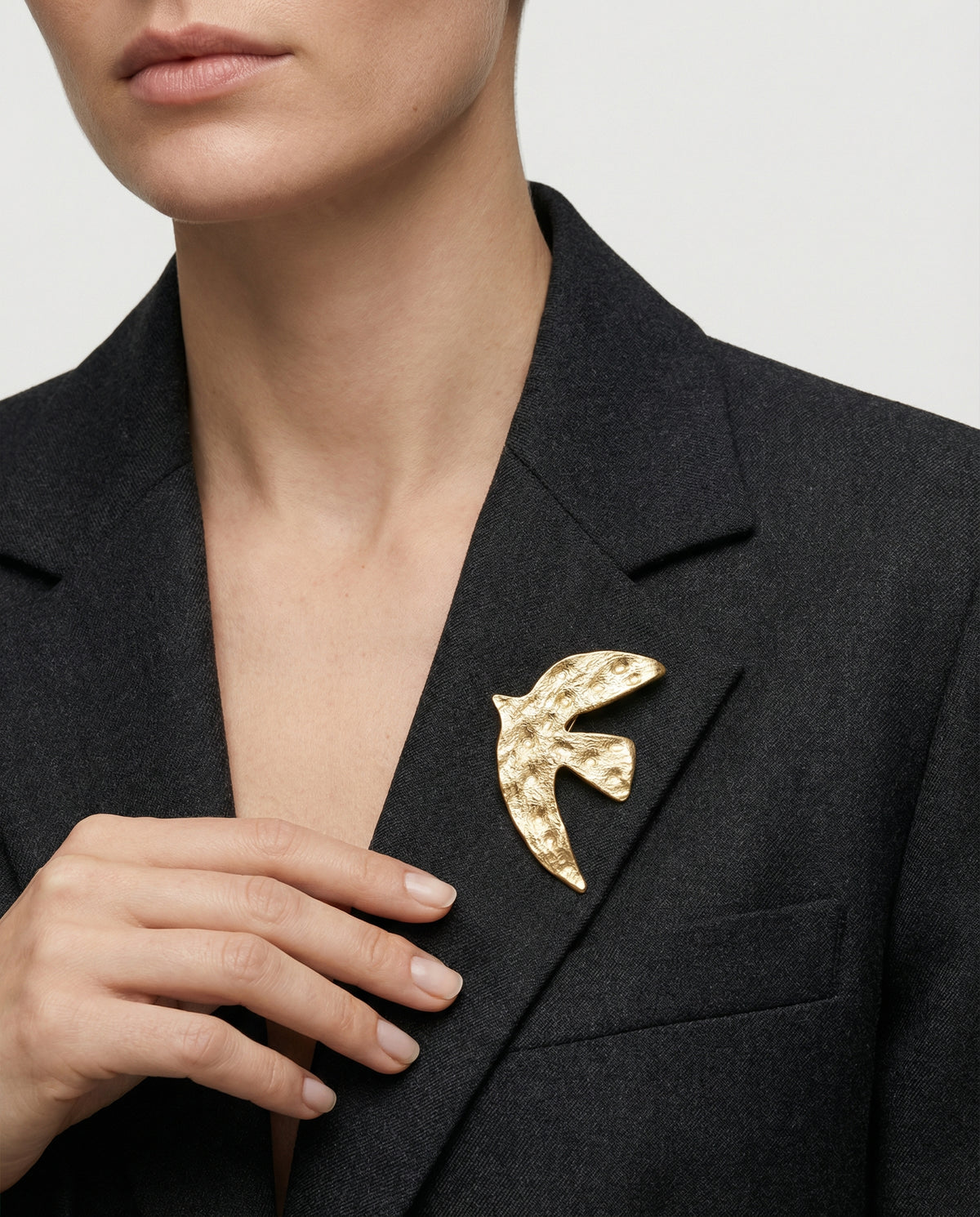 Sculpted Dove Brooch