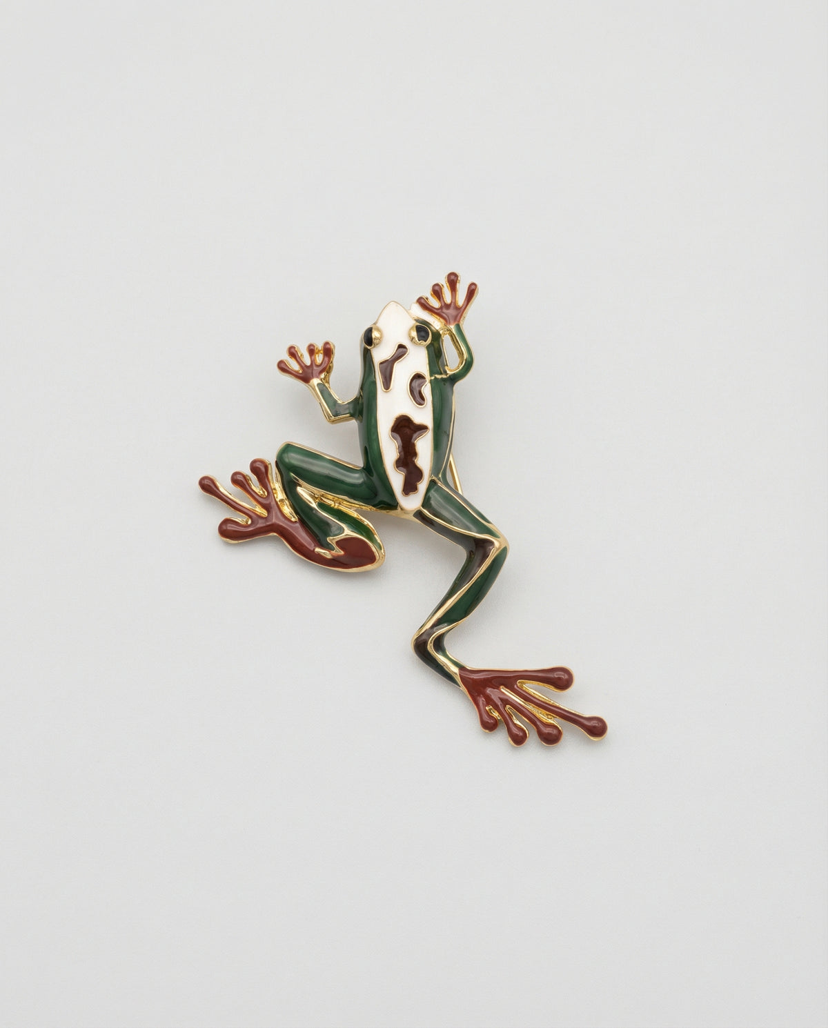 Sculpted Frog Brooch