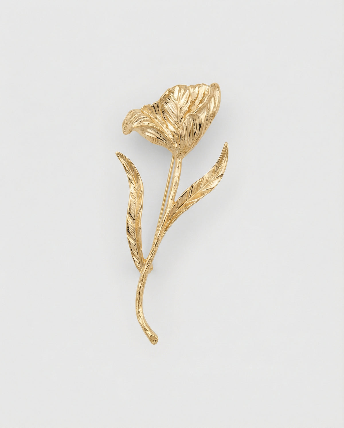 Sculpted Floral Brooch