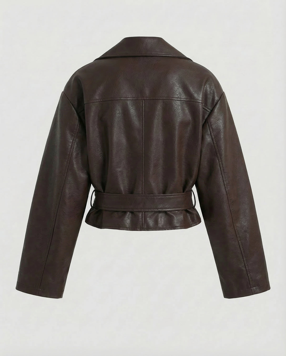 Oversized Leather Biker Jacket