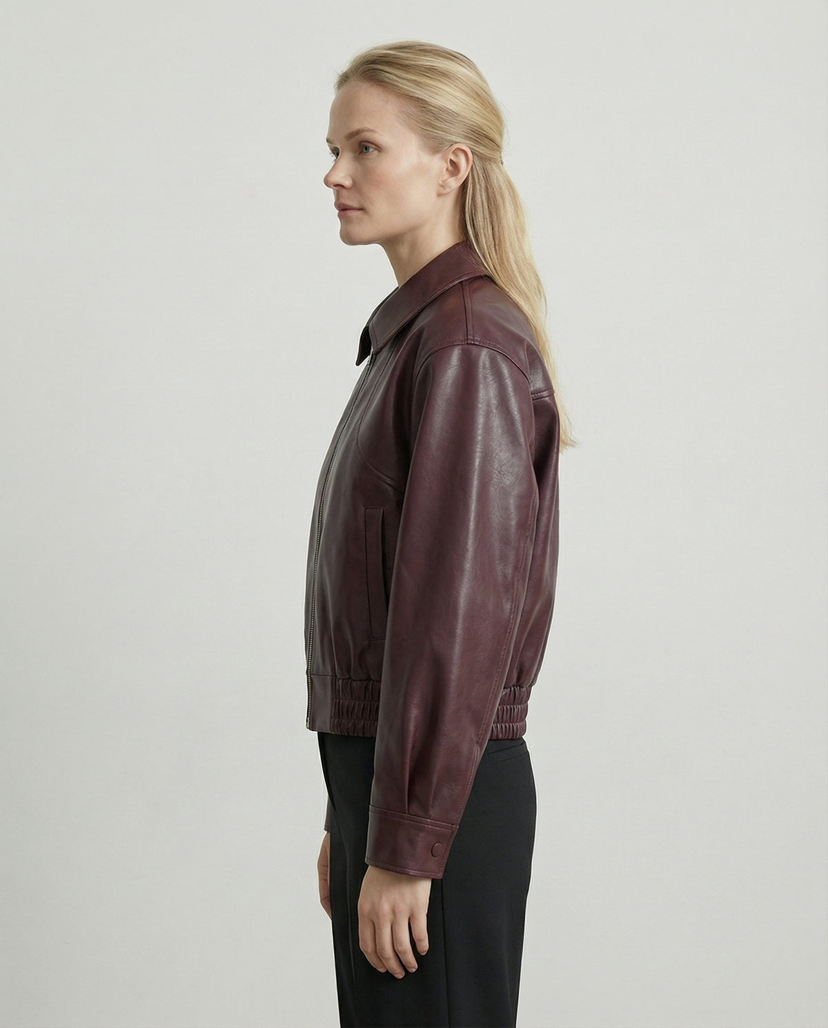 Bordeaux Cropped Jacket